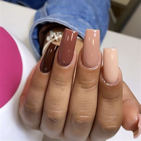 acrylic brown nails